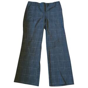 New York & Company 7th Avenue Grey Plaid Bootcut Pants Size 10